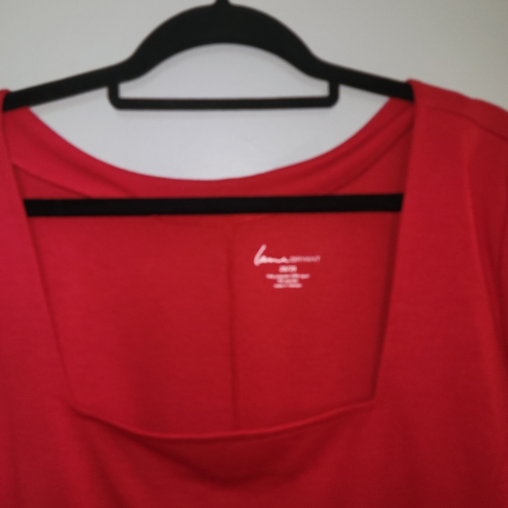 Red peplum top - Picture 4 of 5